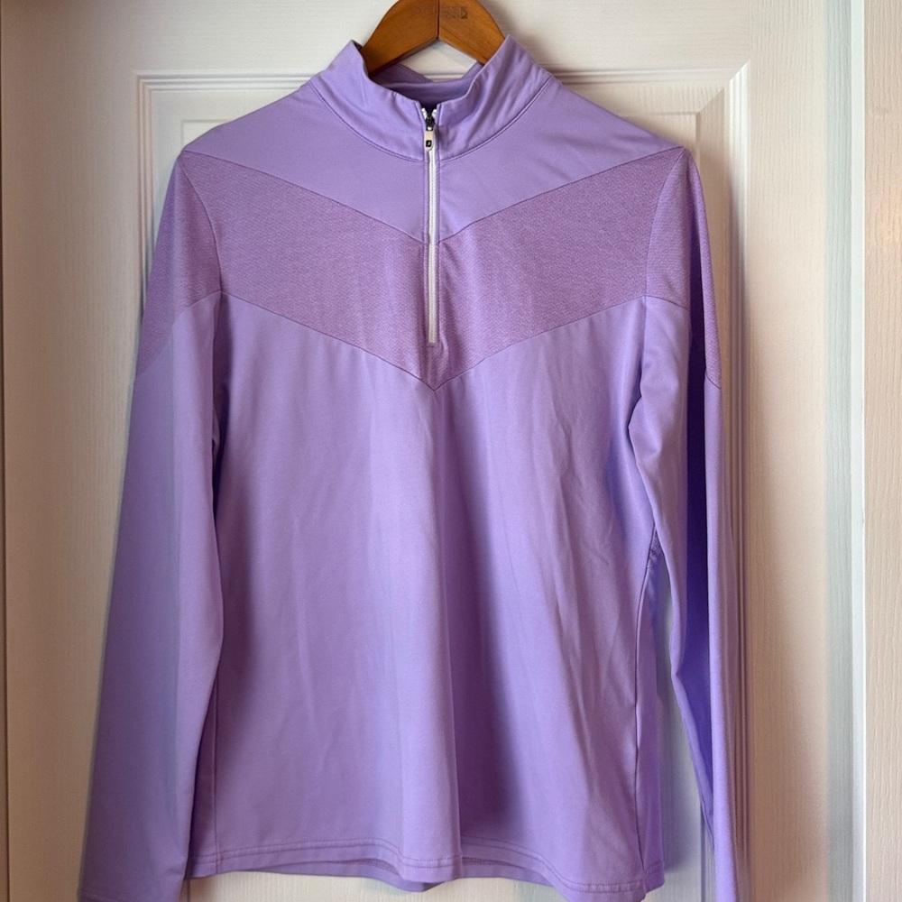 Footjoy Lavender Quarter-Zip Pullover